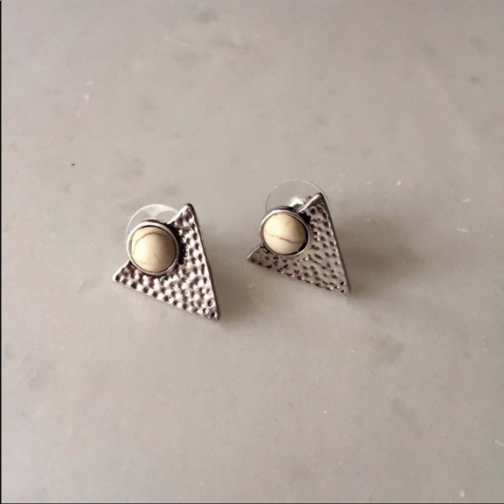 Silver Stone Earrings